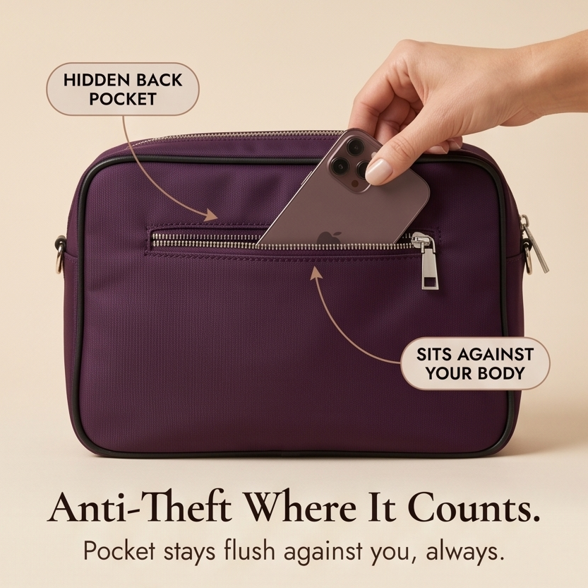 Petra | Bolso de Hombro Multibolsillo Antirrobo