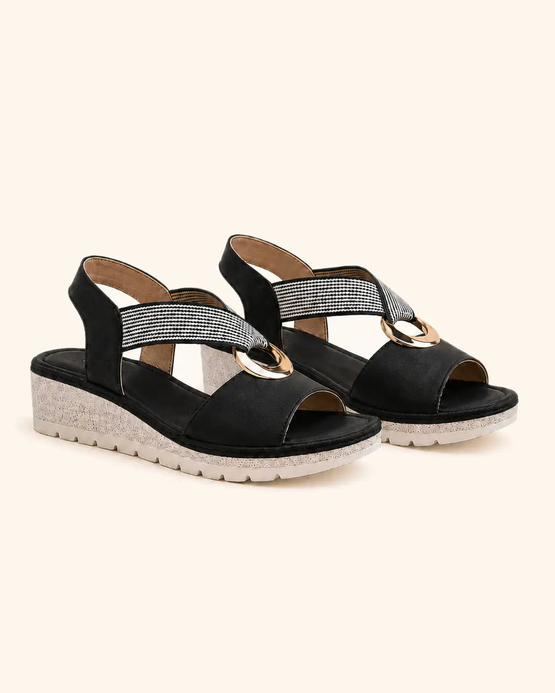 Pau | Amelia — Sandalias Cómodas Arco Dorado