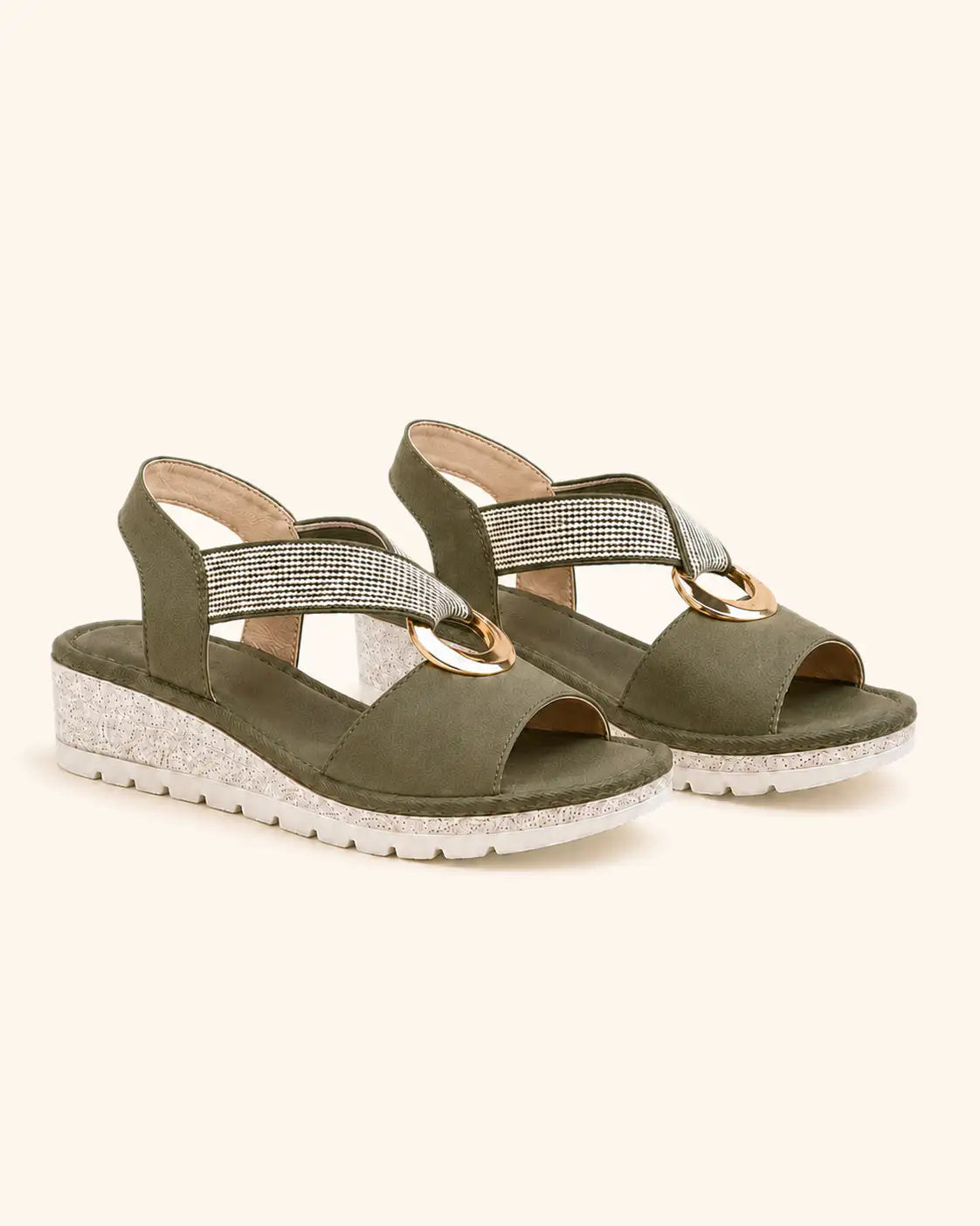Pau | Amelia — Sandalias Cómodas Arco Dorado