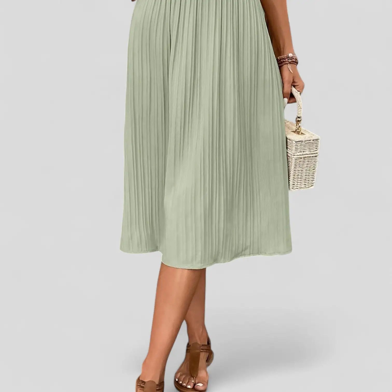 Berta | Falda Midi Plisada Versátil