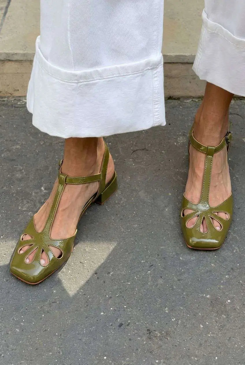 Carlota | Tacones Naranjas con Correa