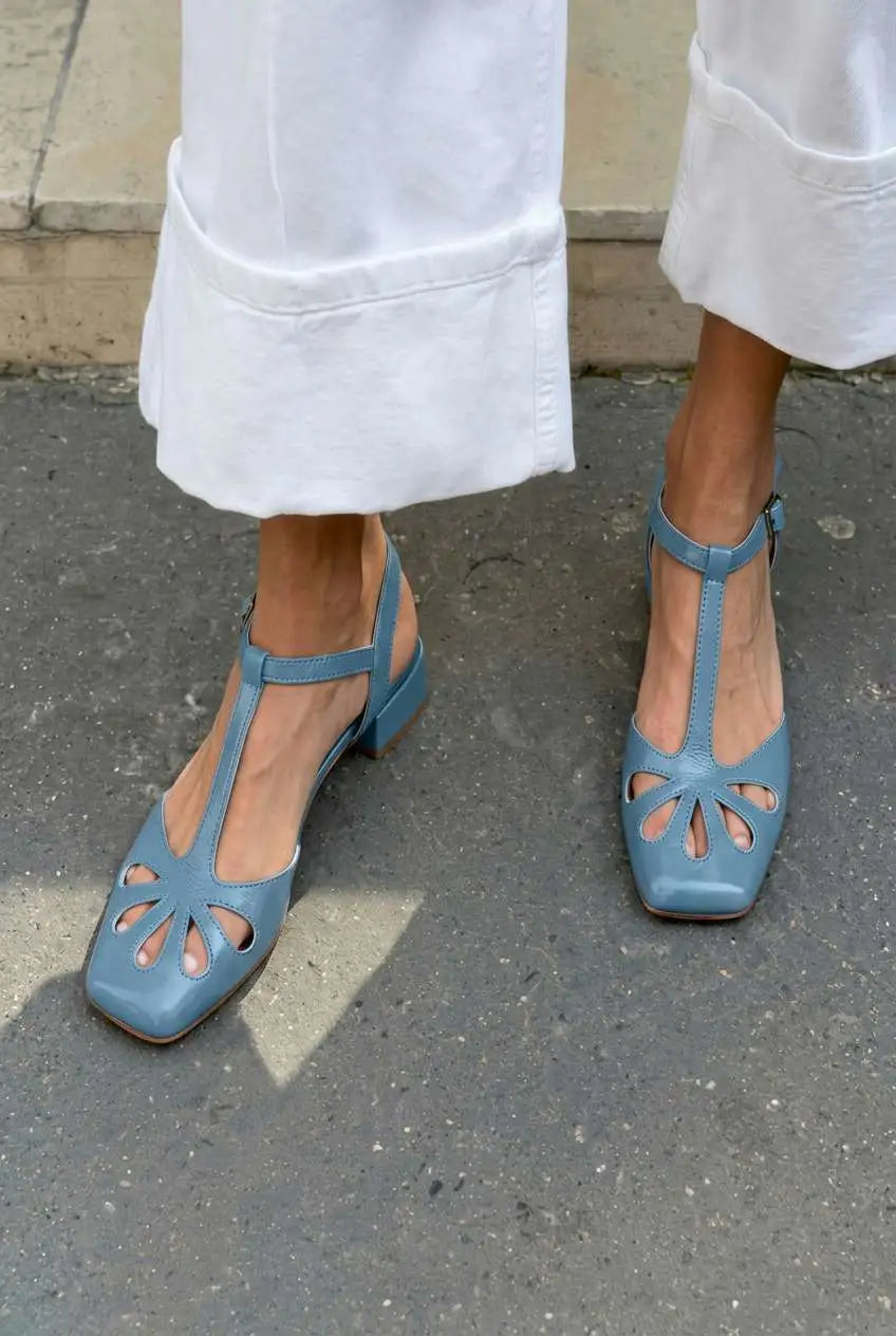 Carlota | Tacones Naranjas con Correa