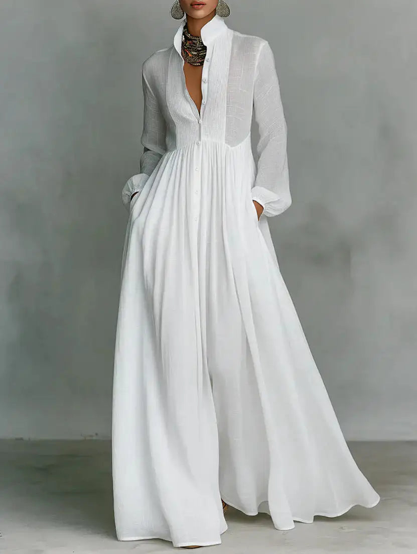 Vivaldi™ | Vestido Maxi de Lino y Algodón