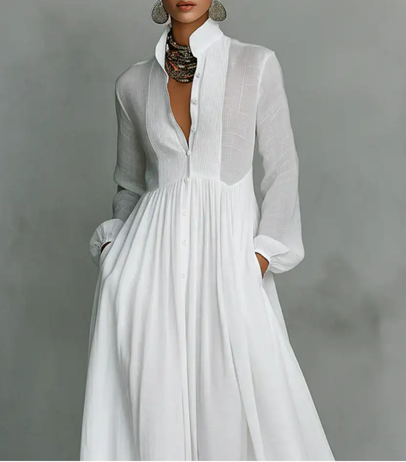 Vivaldi™ | Vestido Maxi de Lino y Algodón
