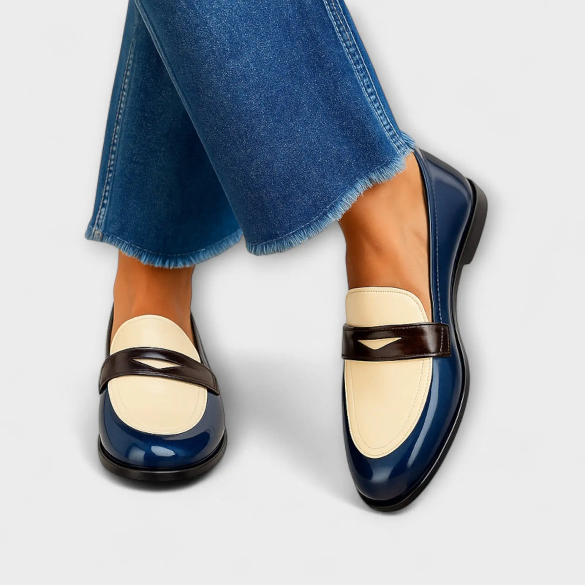 Claudia | Mocasines en contraste