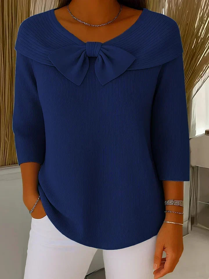 Urraca | Jersey con Lazo y Cuello Redondo