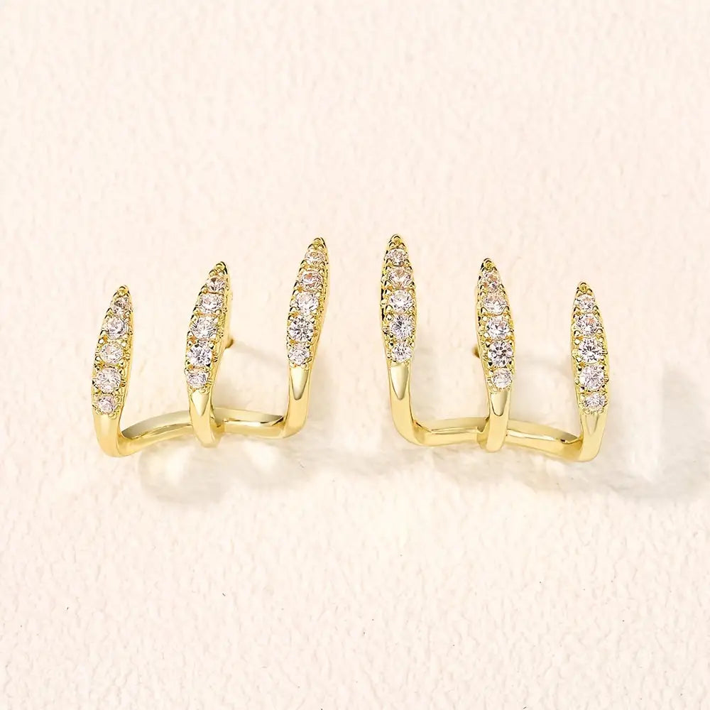 Flora | Pendientes Triples Elegantes
