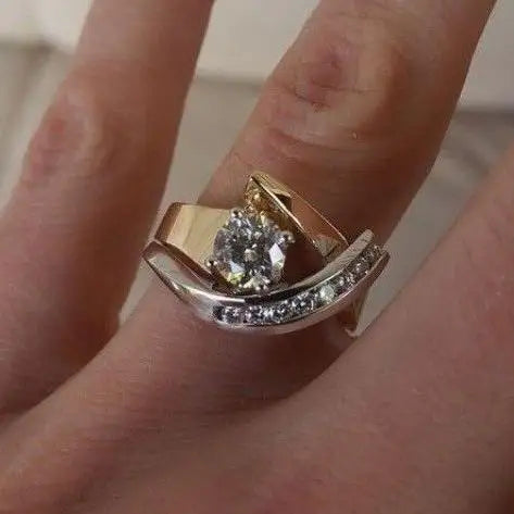 Irregular™ | Anillo de Oro, Plata y Circonita