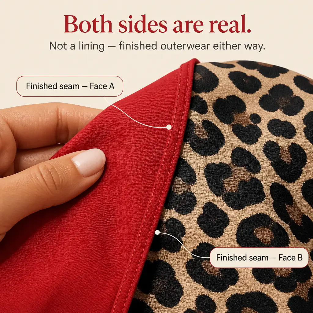 Susana | Abrigo Reversible de Leopardo con Capucha
