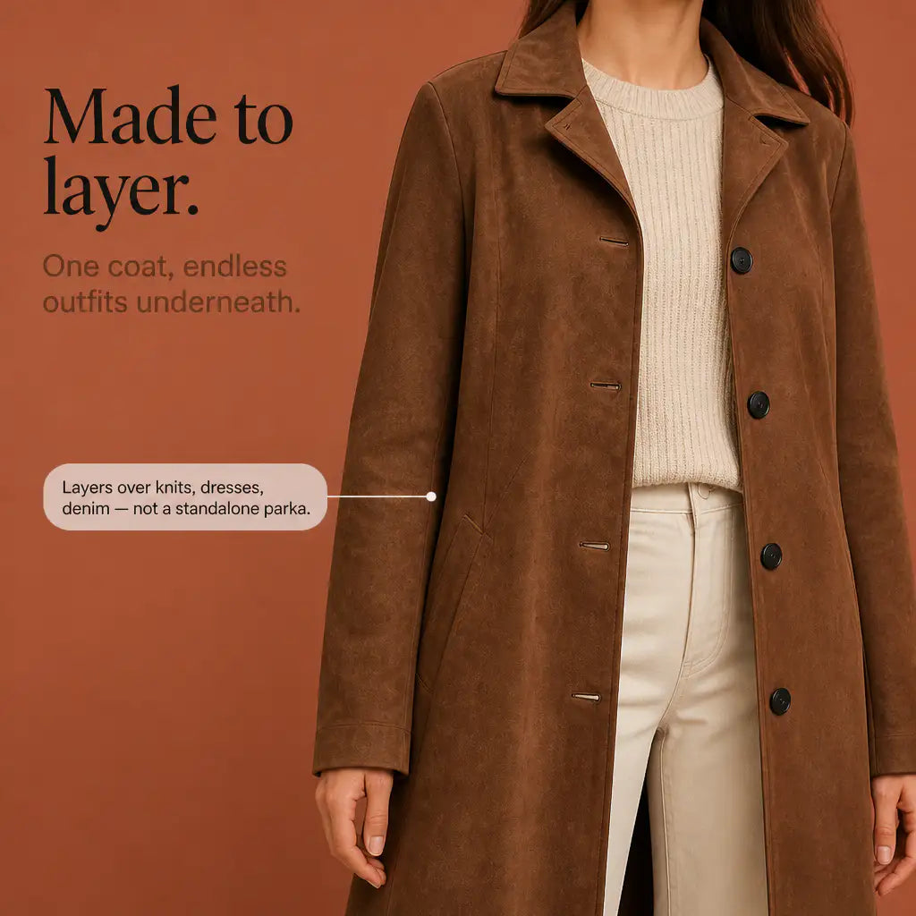 Dorotea | Gabardina de Ante Sintético