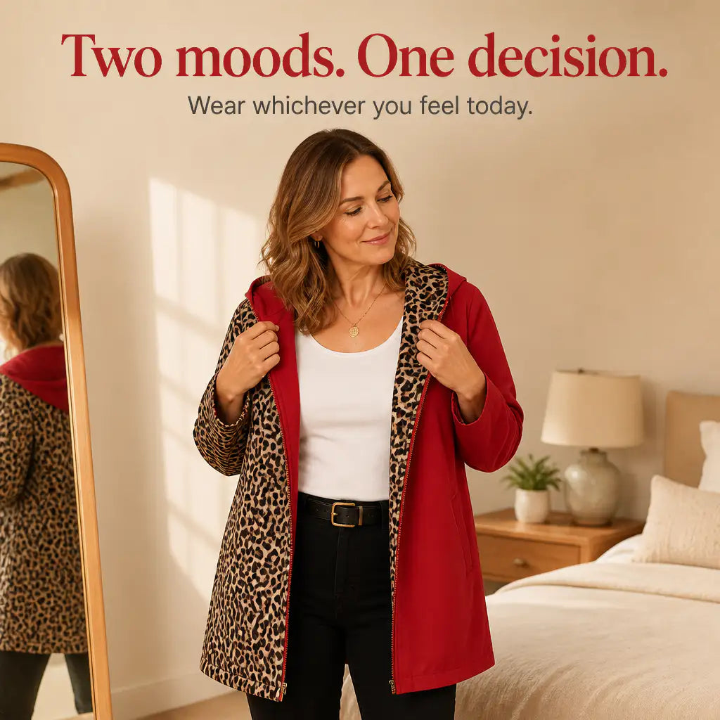 Susana | Abrigo Reversible de Leopardo con Capucha