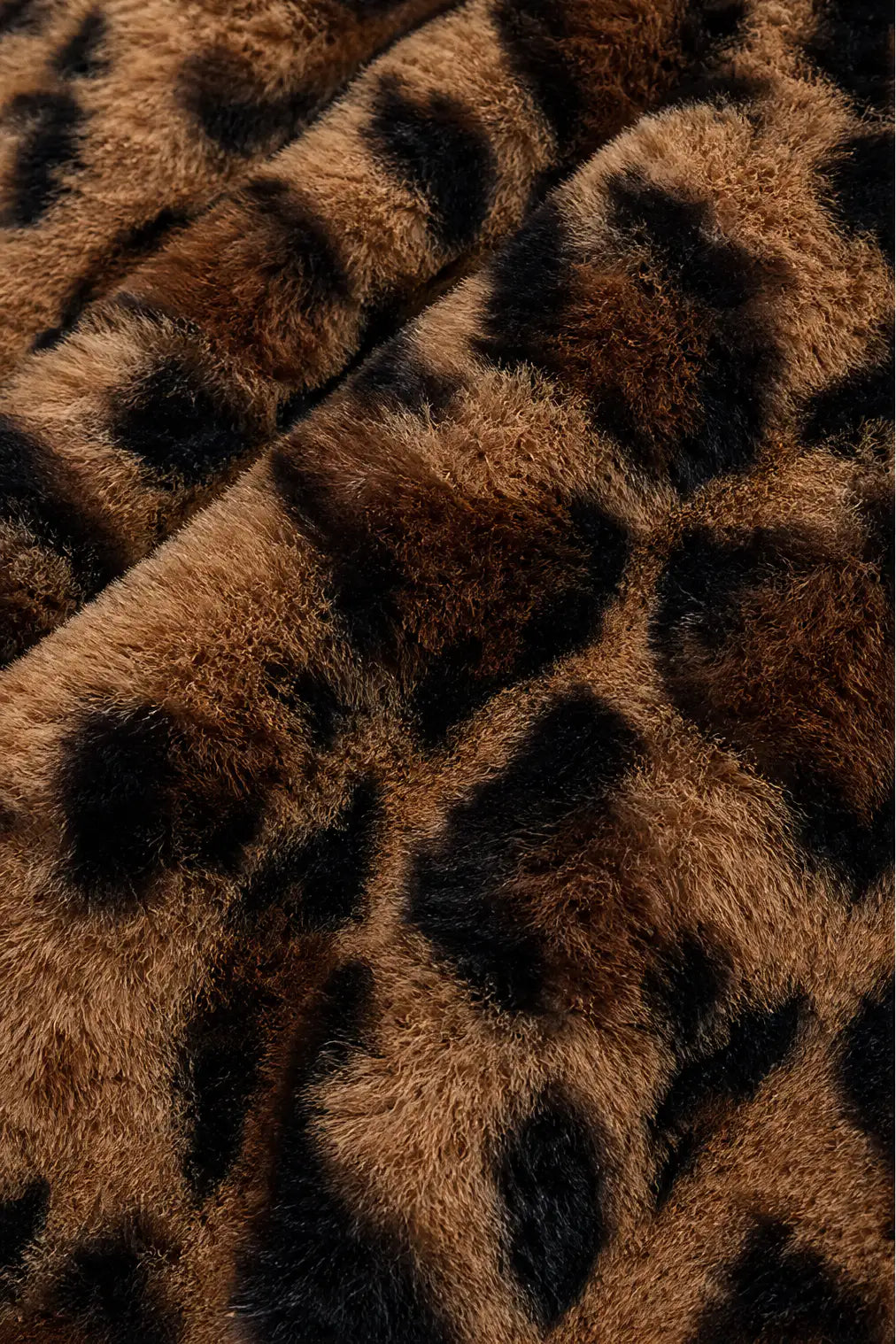 Leonor | Abrigo Largo de Pelo Sintético Leopardo