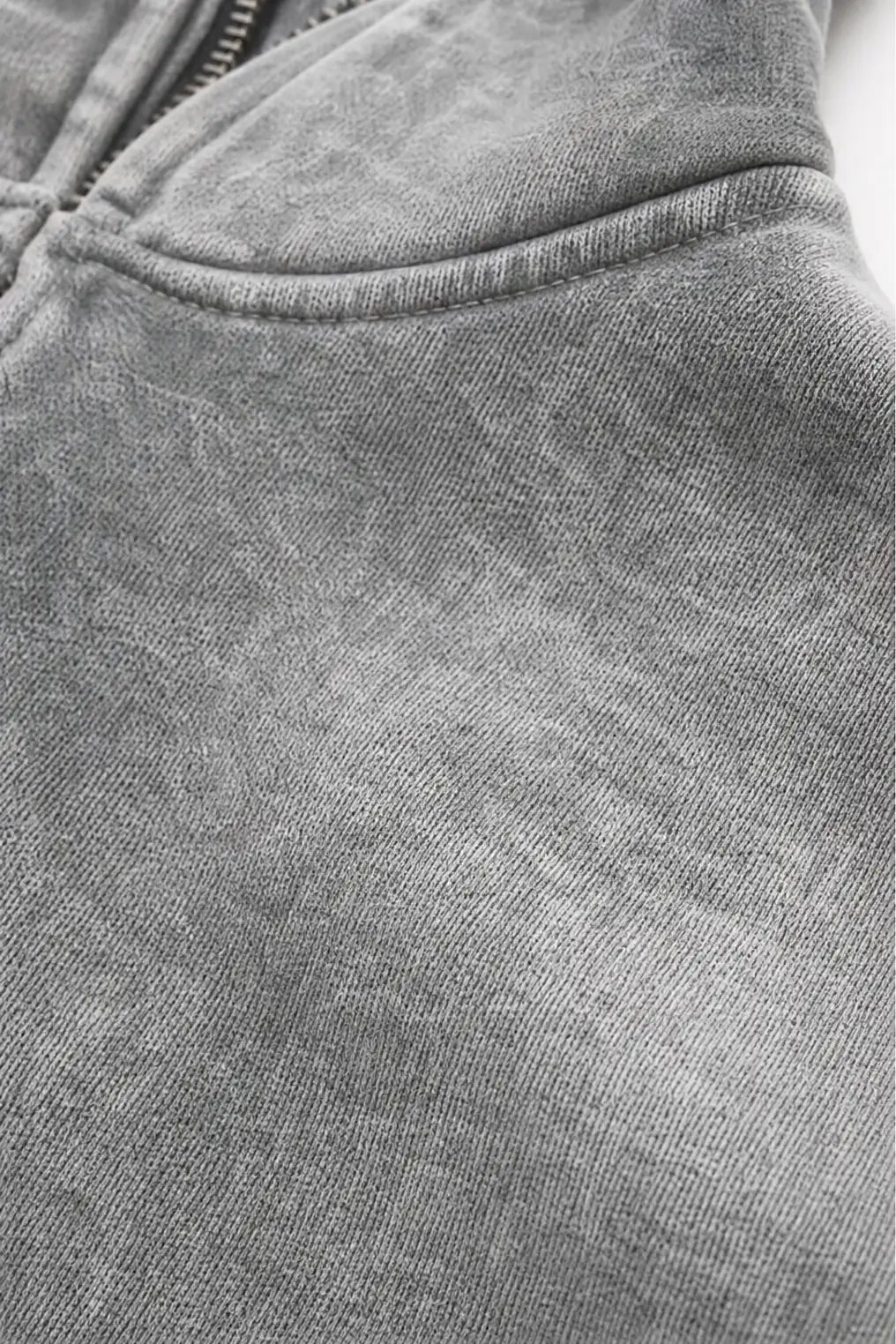Cristeta | Sudadera con Cremallera Efecto Lavado