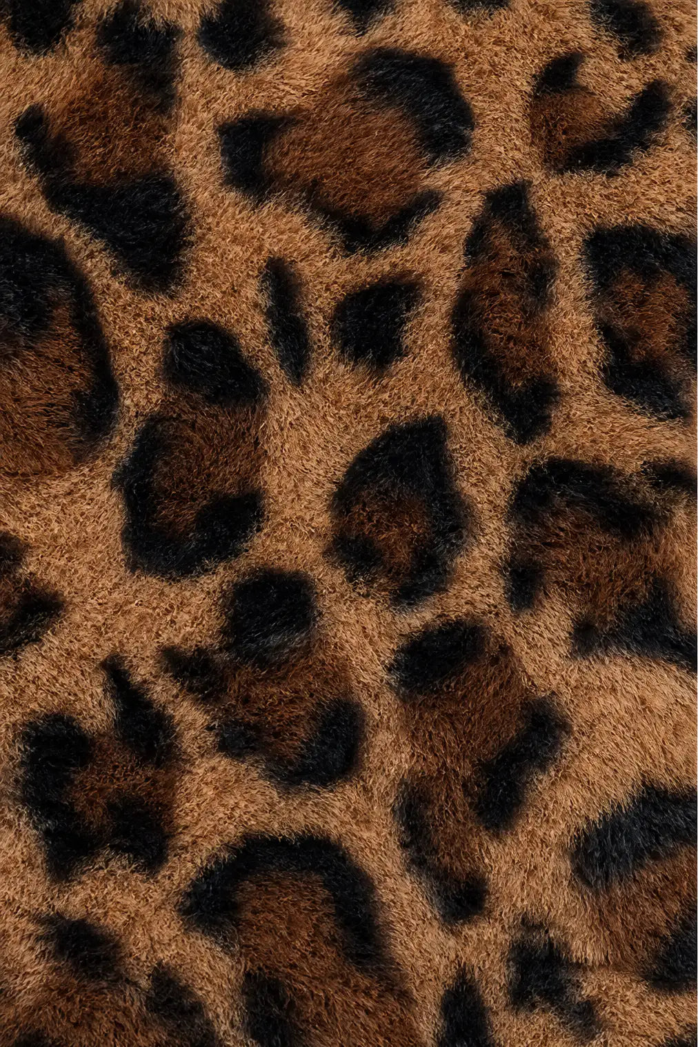 Leonor | Abrigo Largo de Pelo Sintético Leopardo