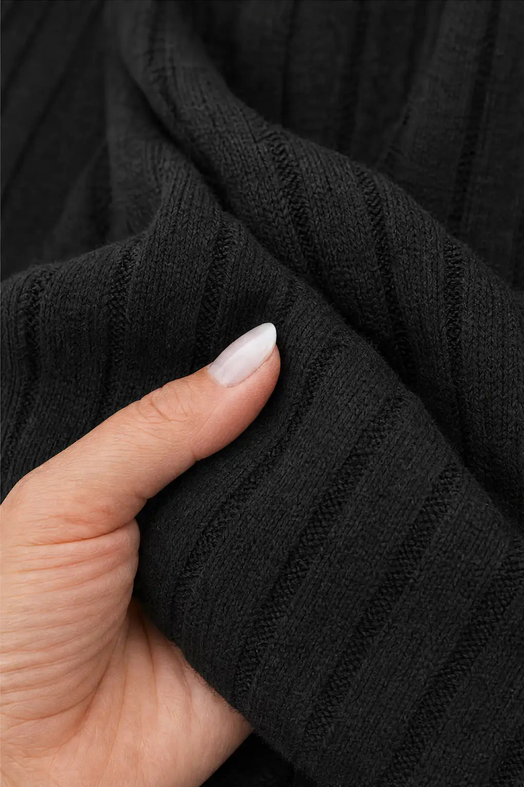 Blanca | Jersey de Canalé con Puños Abotonados
