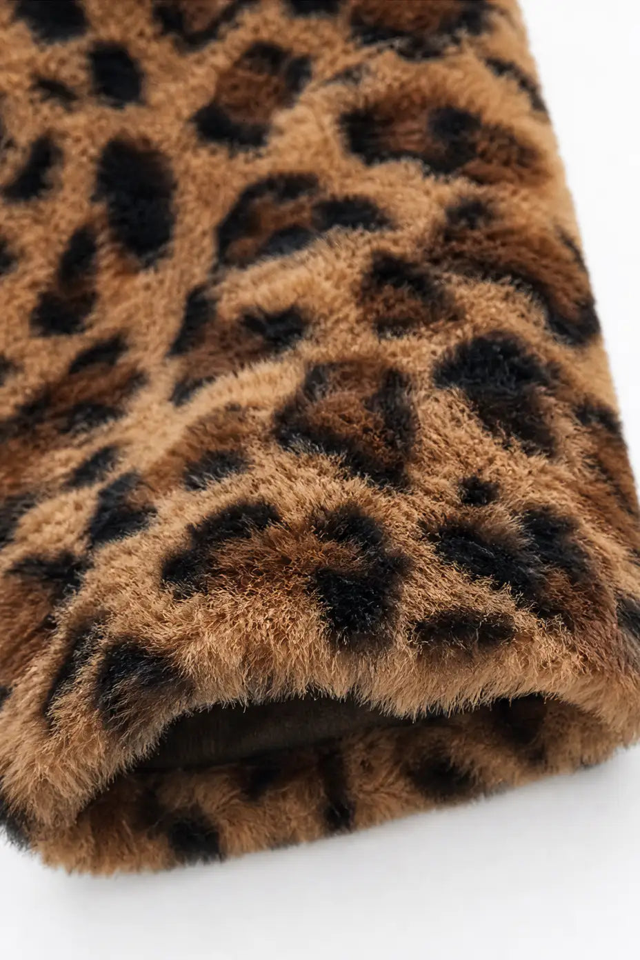 Leonor | Abrigo Largo de Pelo Sintético Leopardo