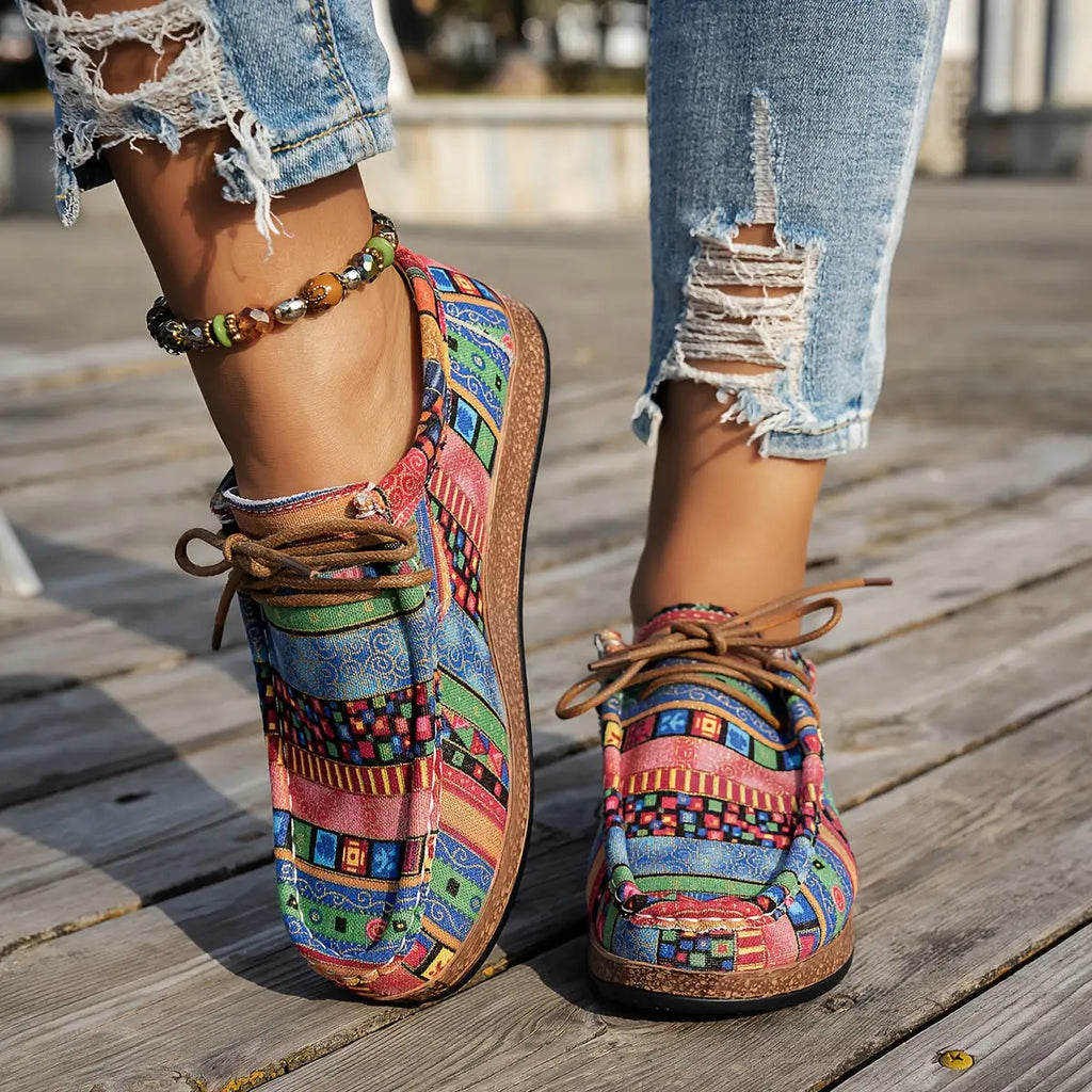 Carola | Zapatos con Estampado Patchwork