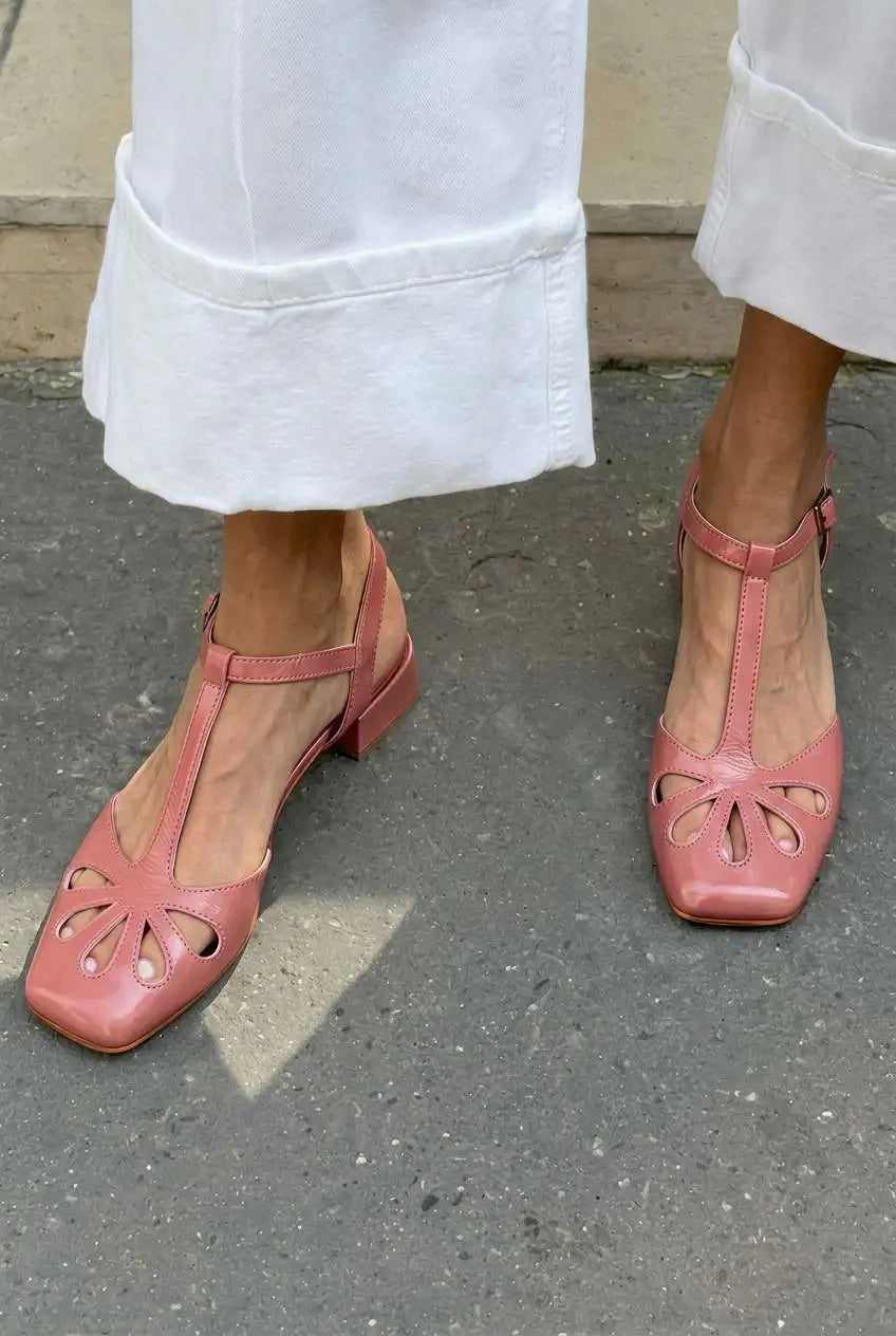 Carlota | Tacones Naranjas con Correa