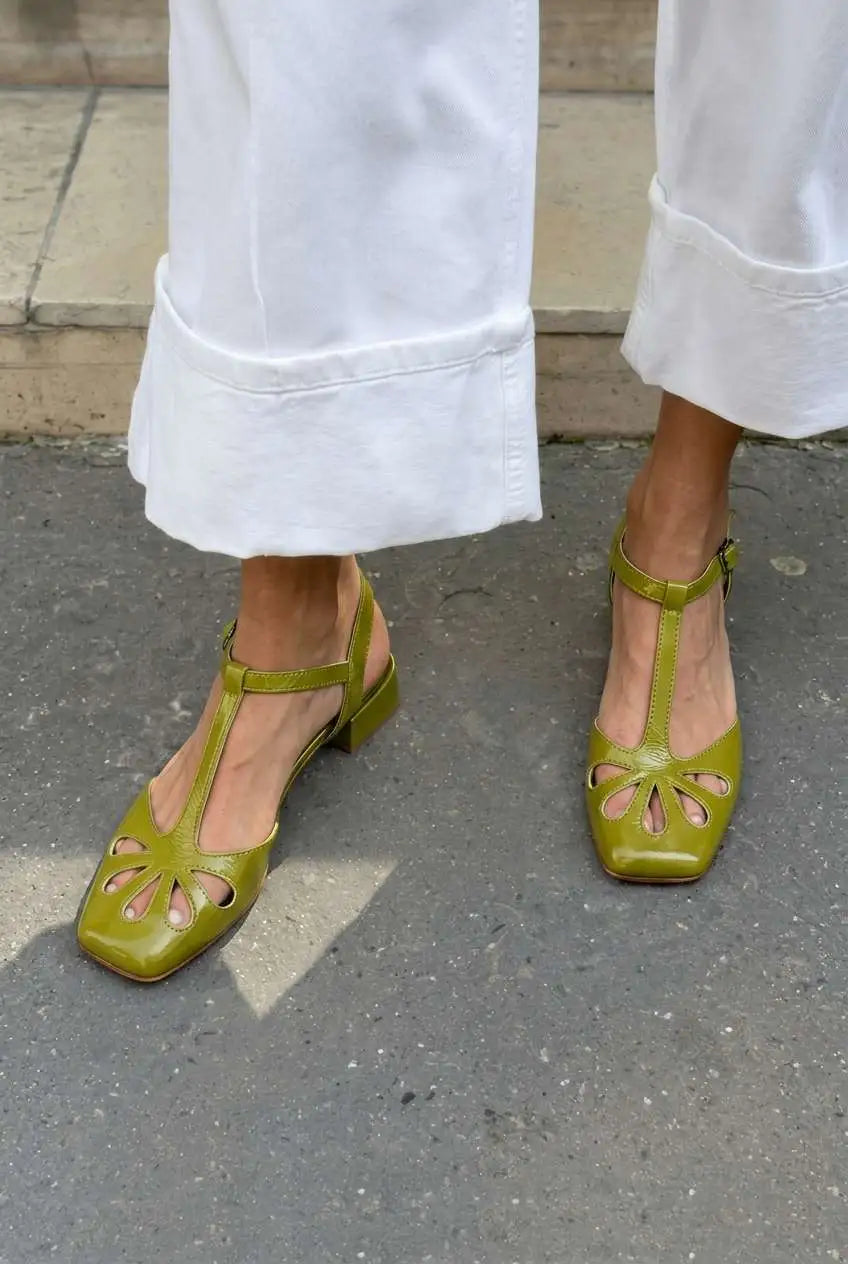 Carlota | Tacones Naranjas con Correa