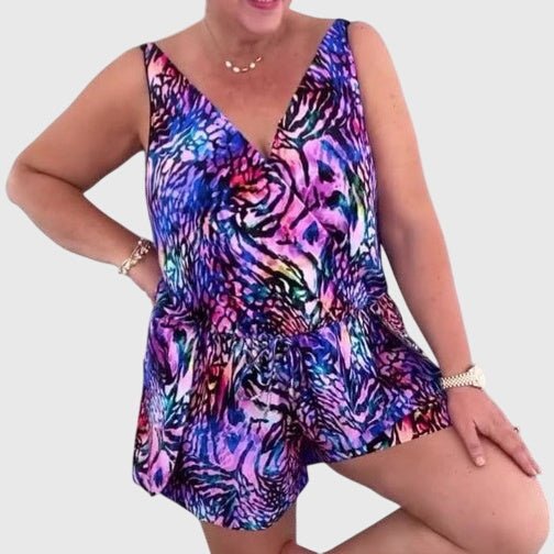 Elena  - Vestido de Baño Elegante con Escote en V