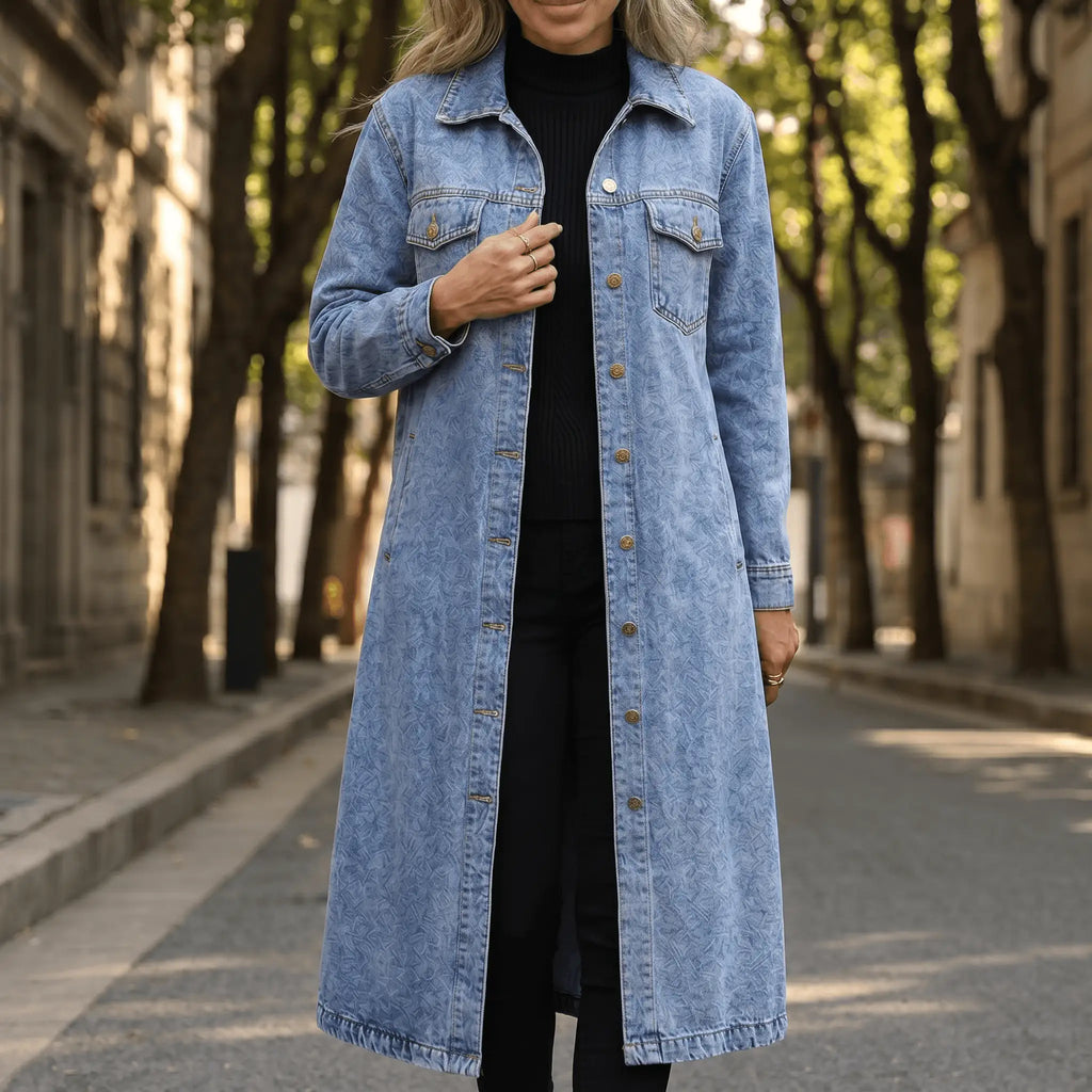 Delia | Abrigo Vaquero Largo Oversize