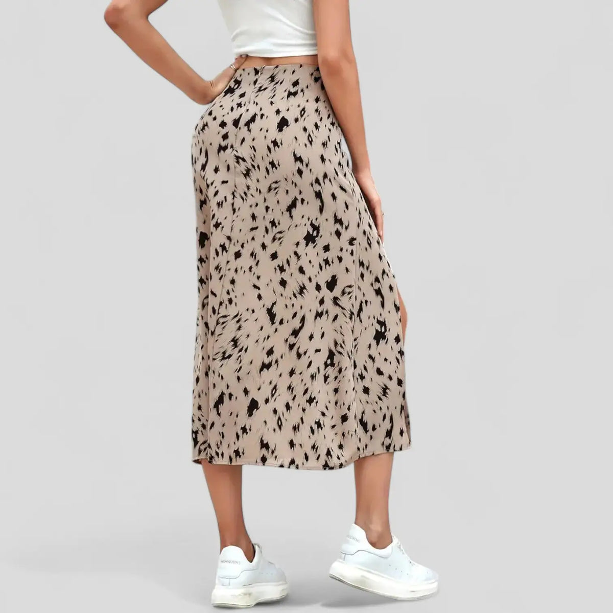 Cira | Falda Midi Estampada de Corte Ceñido