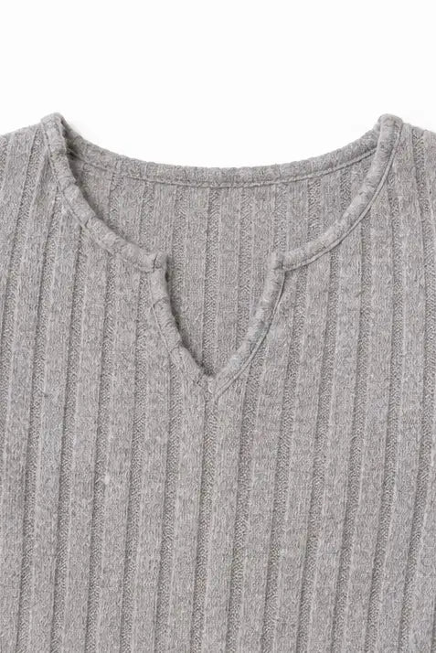Catalina | Camiseta de Canalé con Bajo Asimétrico