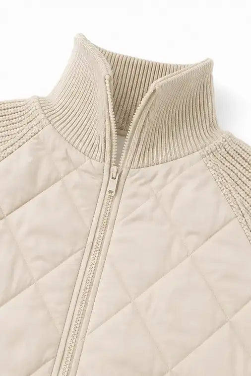 Perpetua | Chaqueta Acolchada con Paneles de Punto