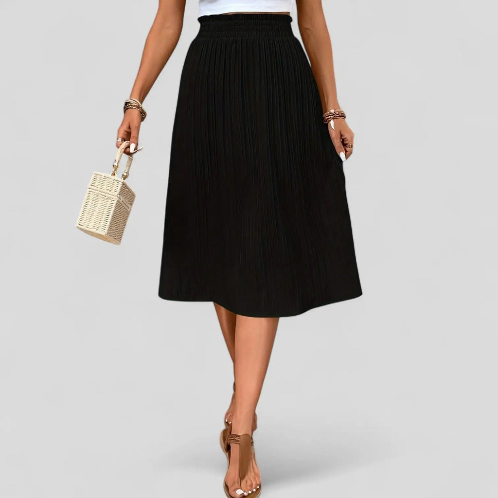 Berta | Falda Midi Plisada Versátil