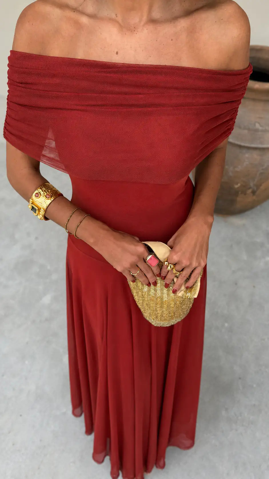 Viola | Vestido de Toledo Terracota