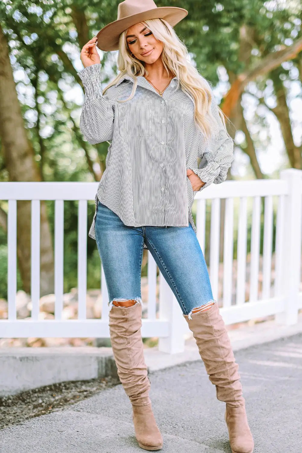 Jara | Camisa Oversize de Rayas en Tejido Ligero
