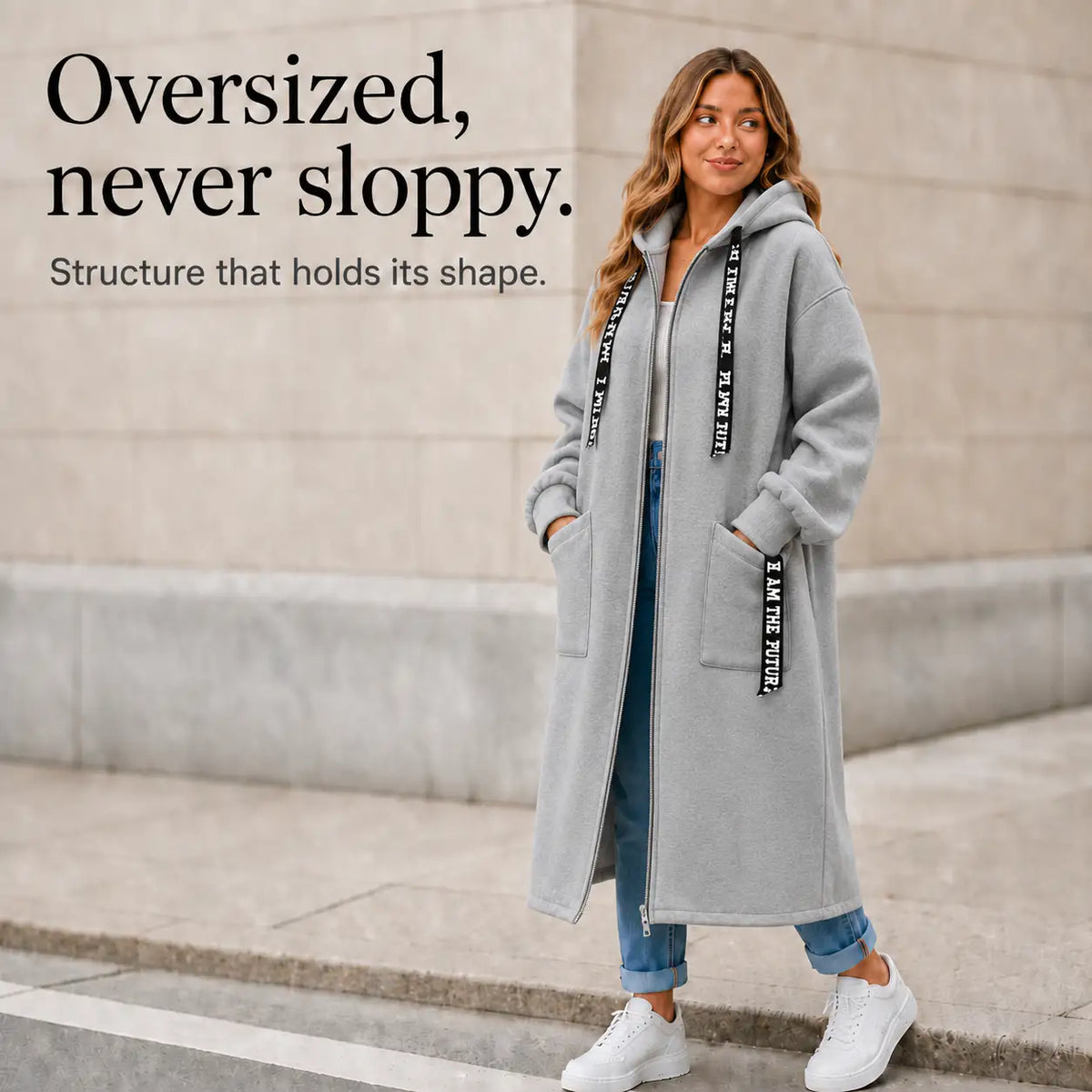 Amparo | Abrigo Sudadera Oversize con Capucha