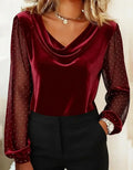 Elara™ | Blusa con Cuello Drapeado