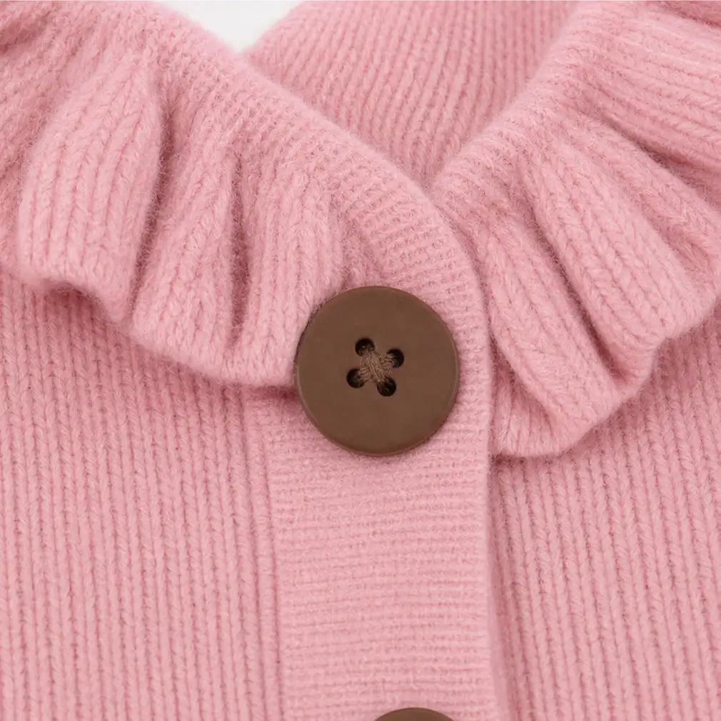 Daniela | Cárdigan de Punto con Cuello de Volantes