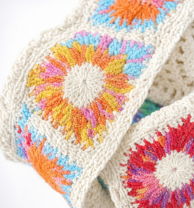Nicasia | Bolso de Hombro de Crochet con Flores