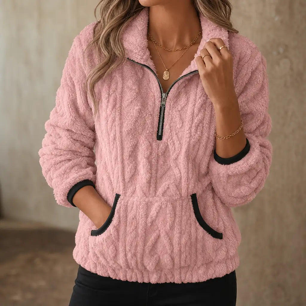 Consuelo | Sudadera Polar con Media Cremallera