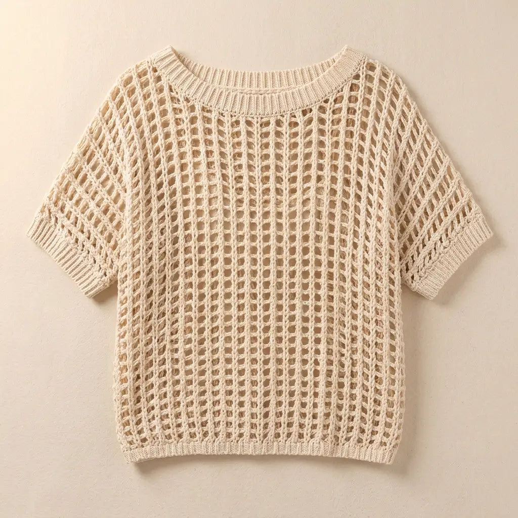 Valeria | Blusa de Punto Calado Fresca