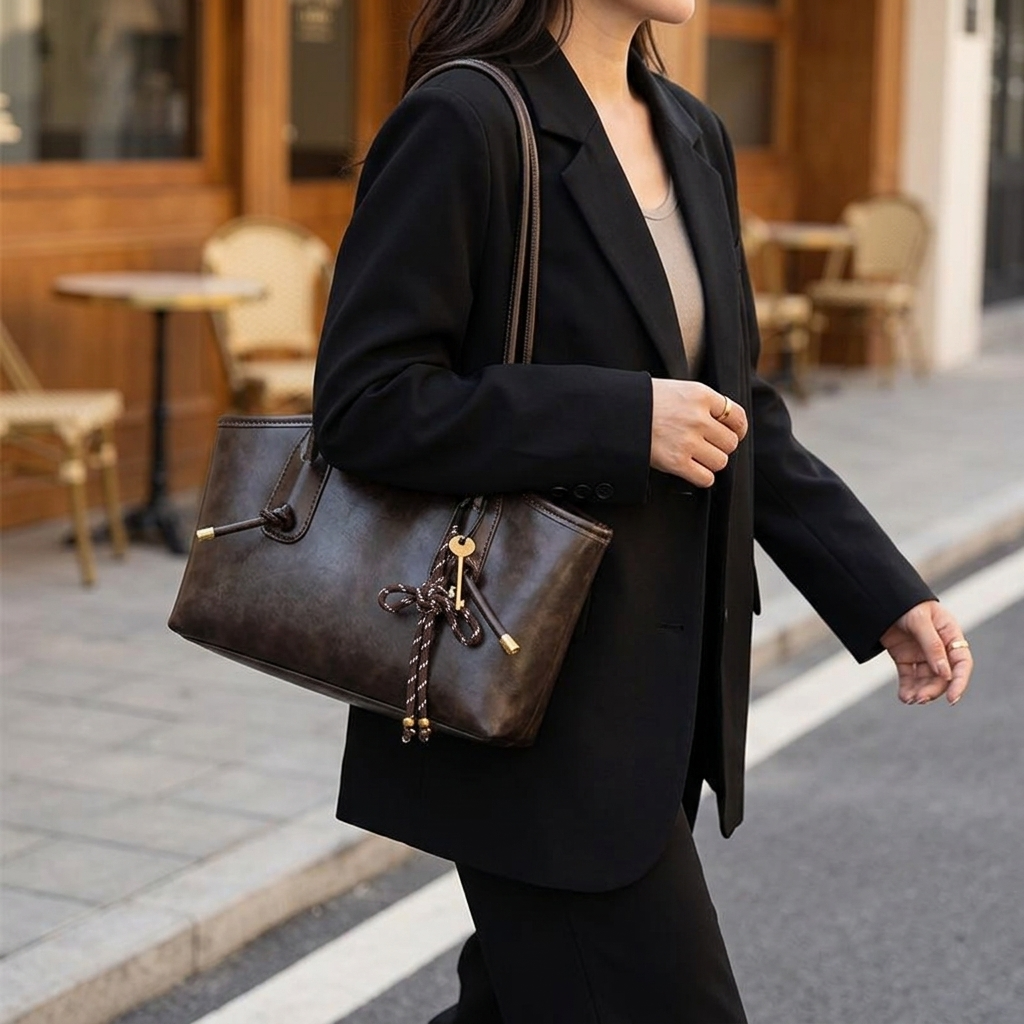 Fabiola | Bolso de Hombro Efecto Piel Vintage