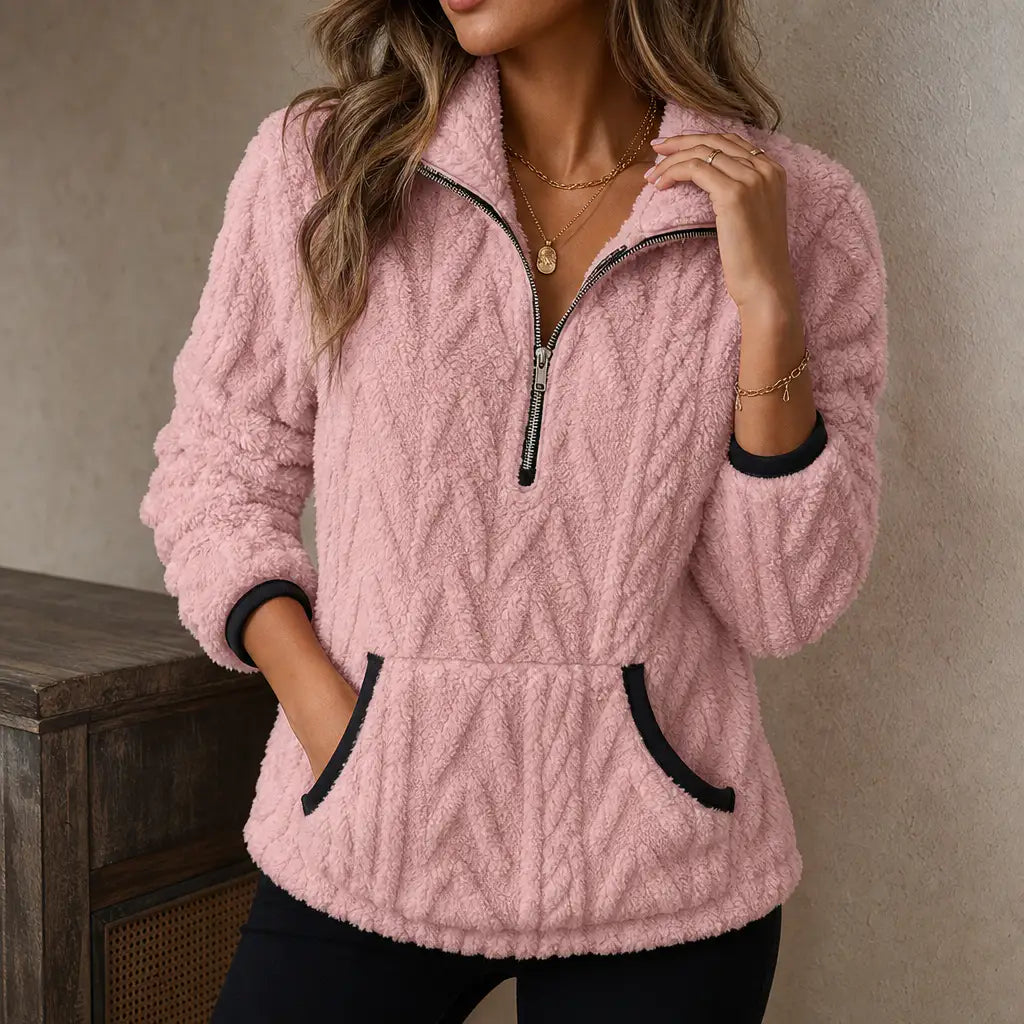 Consuelo | Sudadera Polar con Media Cremallera
