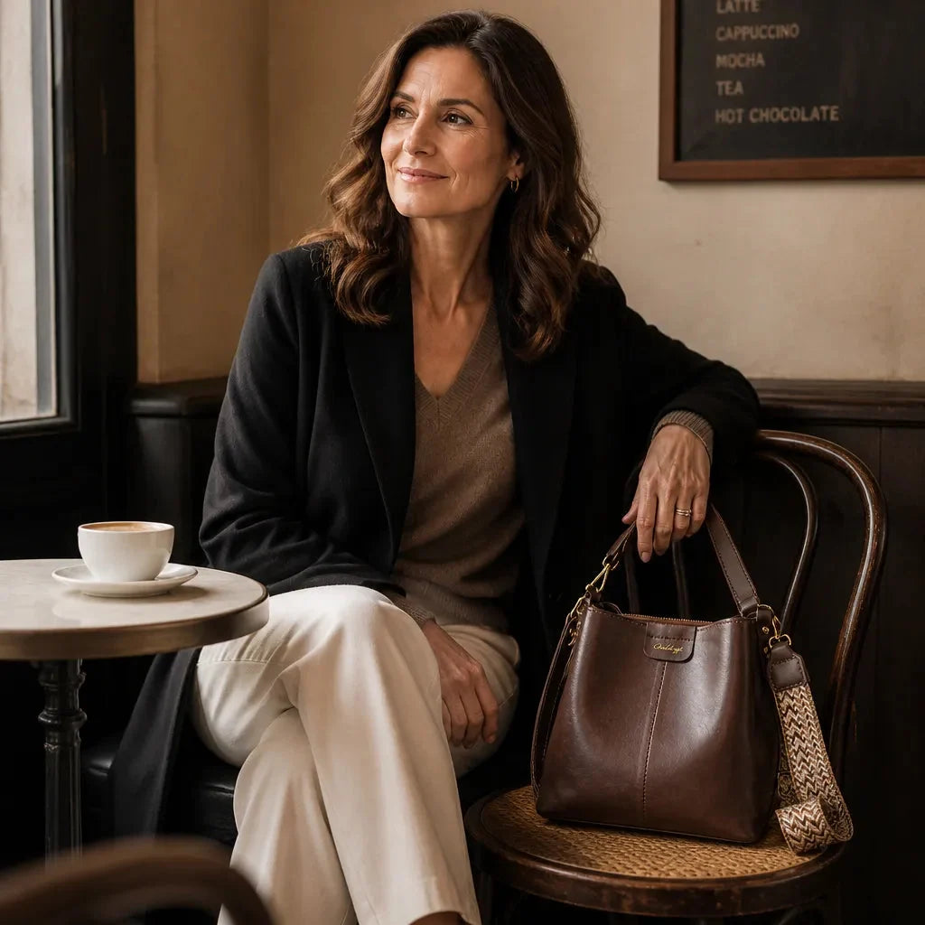 Obdulia | Bolso Saco Vintage con Asa Trenzada