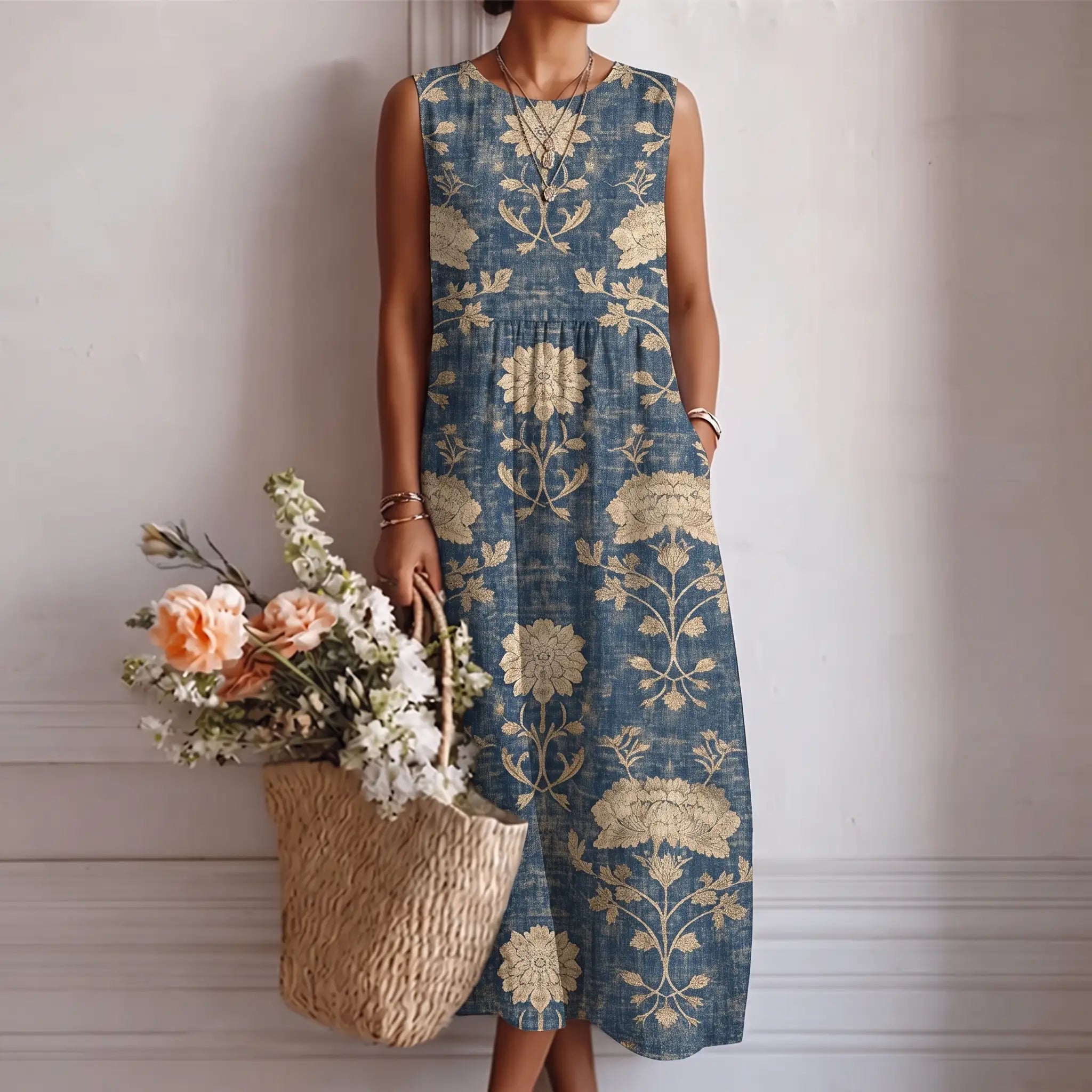 Alberte™ | Vestido midi floral clásico