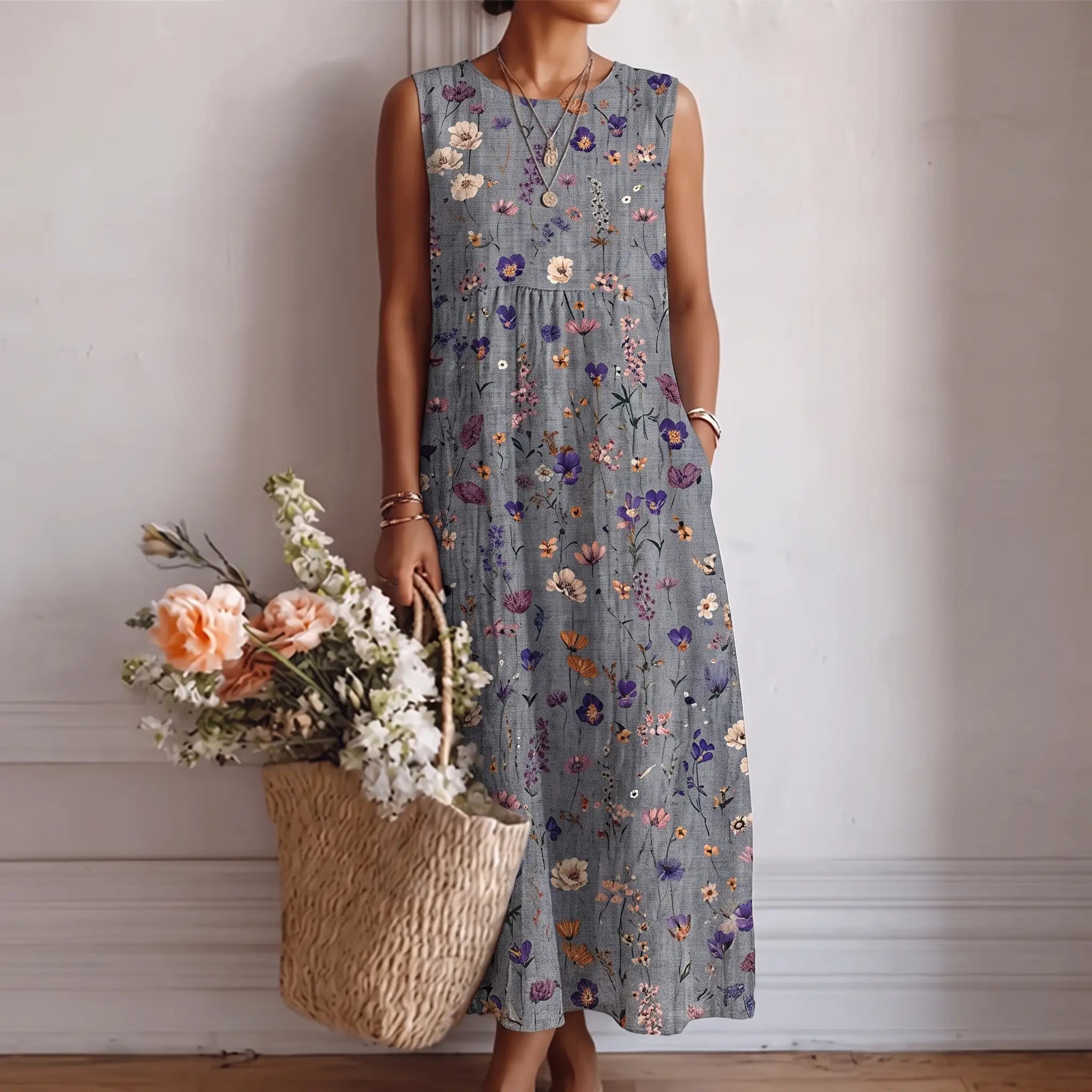 Saga™ | Vestido Midi Cotidiano