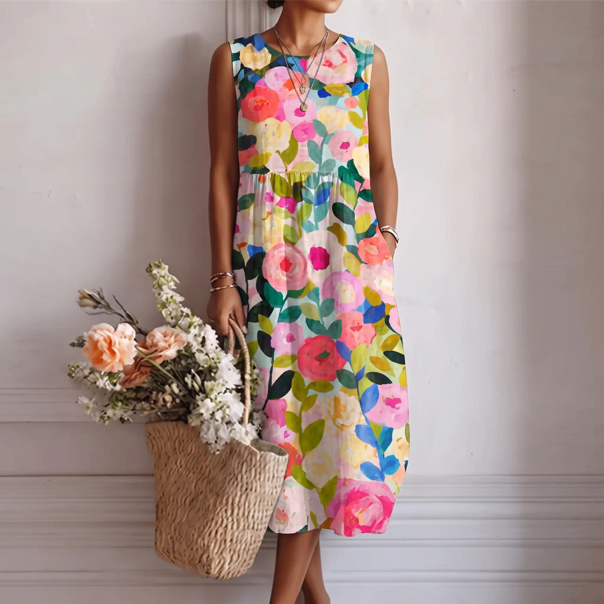 Nanna™ | Vestido Midi Cotidiano