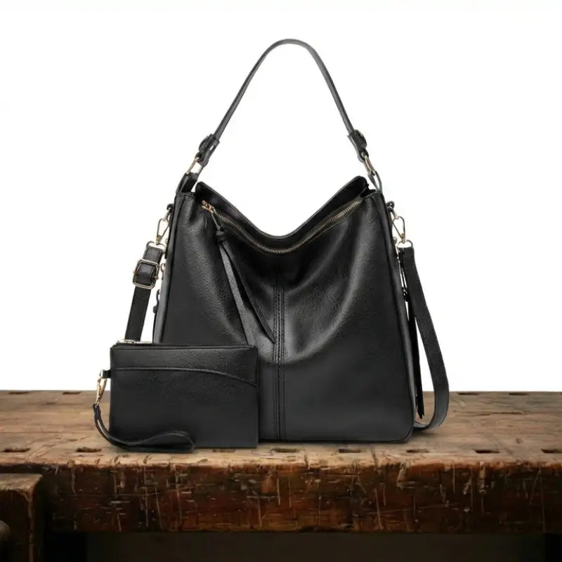 Chiara | Bolso Hobo de Piel de Lujo Antirrobo con Cartera Pequeña