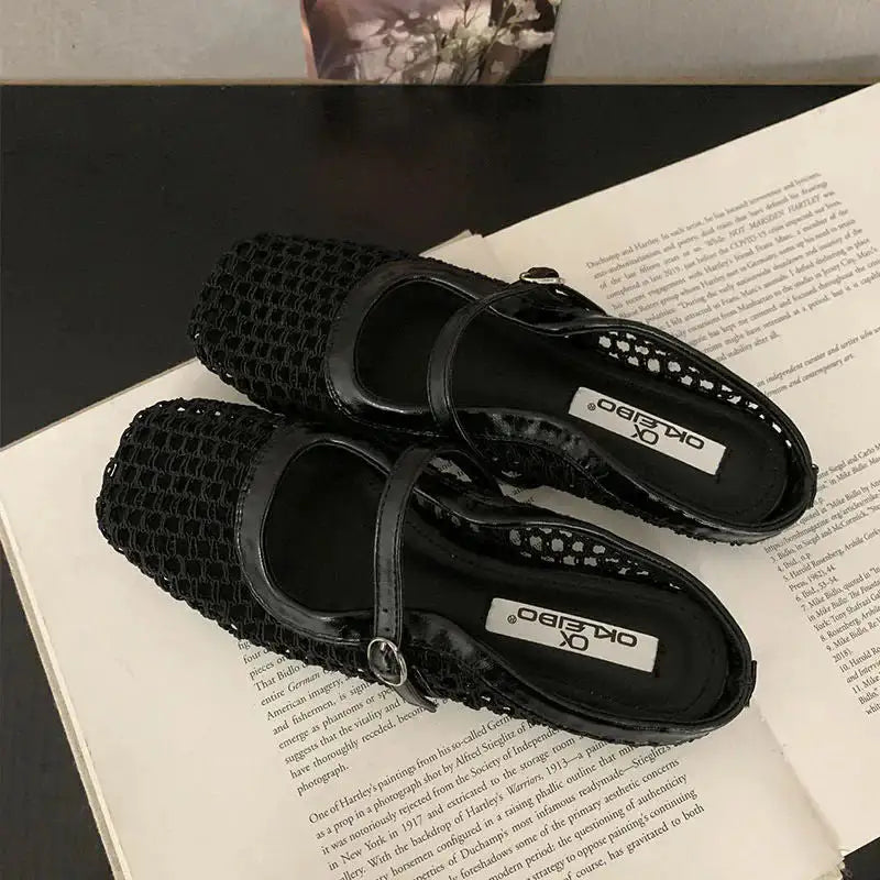 Valcenza™ | Mules de Malla Transpirable con Hebilla