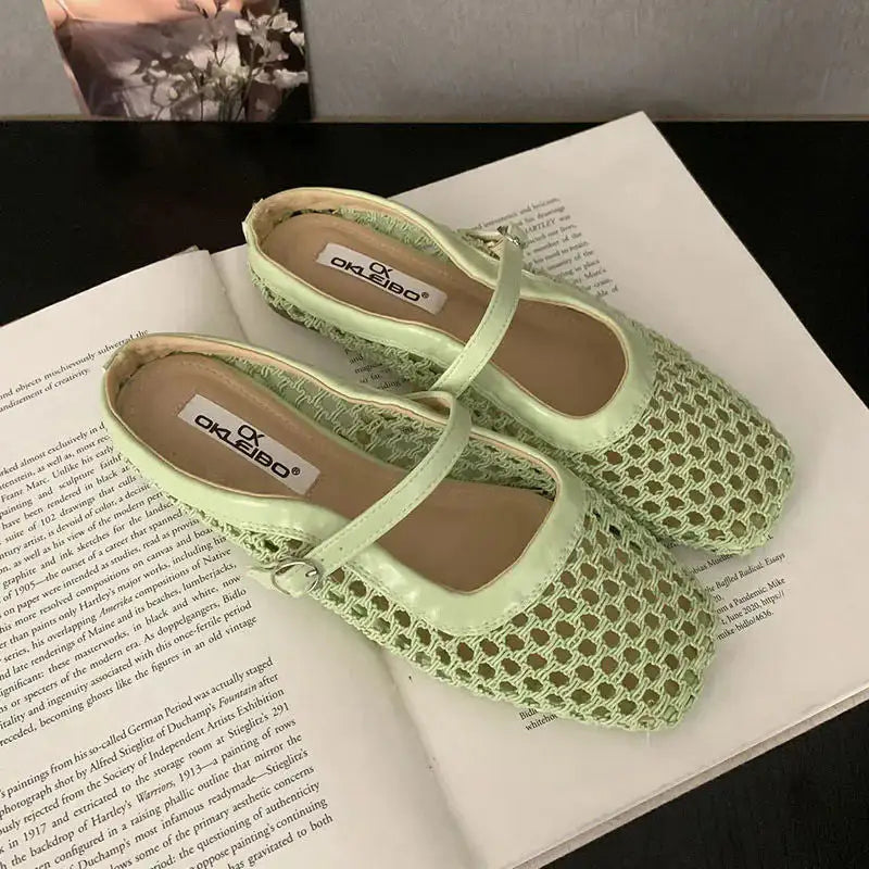 Valcenza™ | Mules de Malla Transpirable con Hebilla