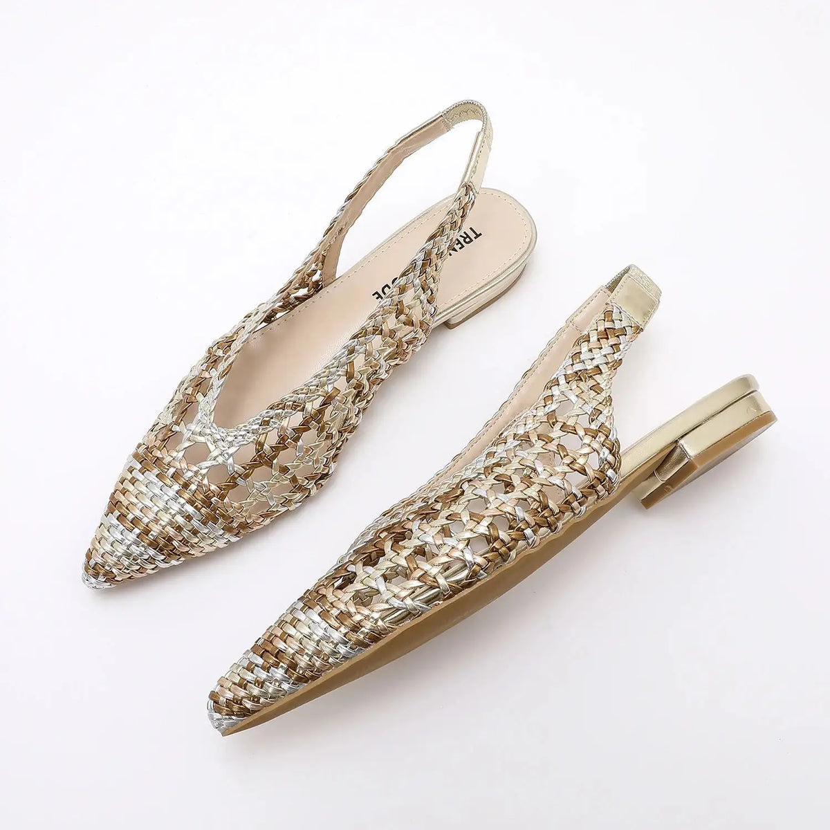 Trendiva™ | Sandalias Planas Trenzadas en Punta
