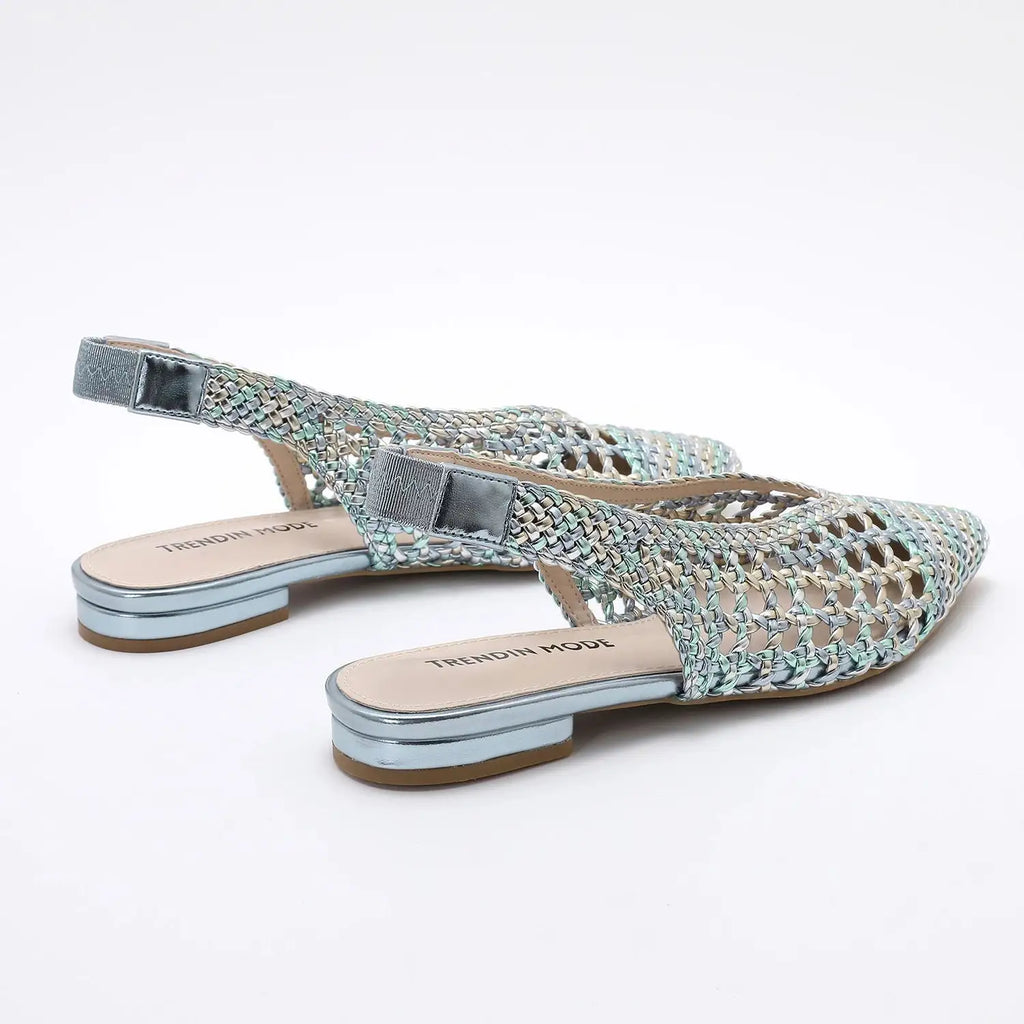Trendiva™ | Sandalias Planas Trenzadas en Punta