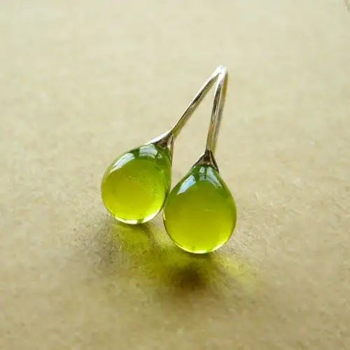 Itziar | Pendientes de Gota con Piedra Verde