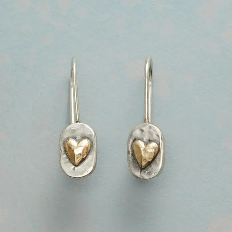 Macarena | Pendientes de Corazón en Plata y Oro